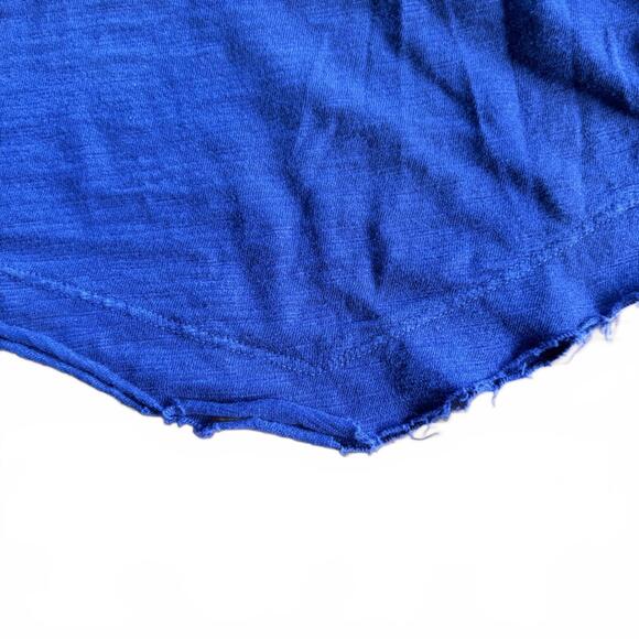 Wilt Raw Edge Asymmetrical Slub Tee Purple Indigo Women’s Size Small - Picture 7 of 7